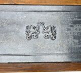 Vintage wood and tin coffee table