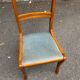 Louis Philippe solid wood and blue fabric office chair