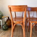 Set of 6 Luterma bistro chairs in beech wood 40-50s