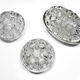 Three Glass Flower Picnics by VMC Reims 60s-70s