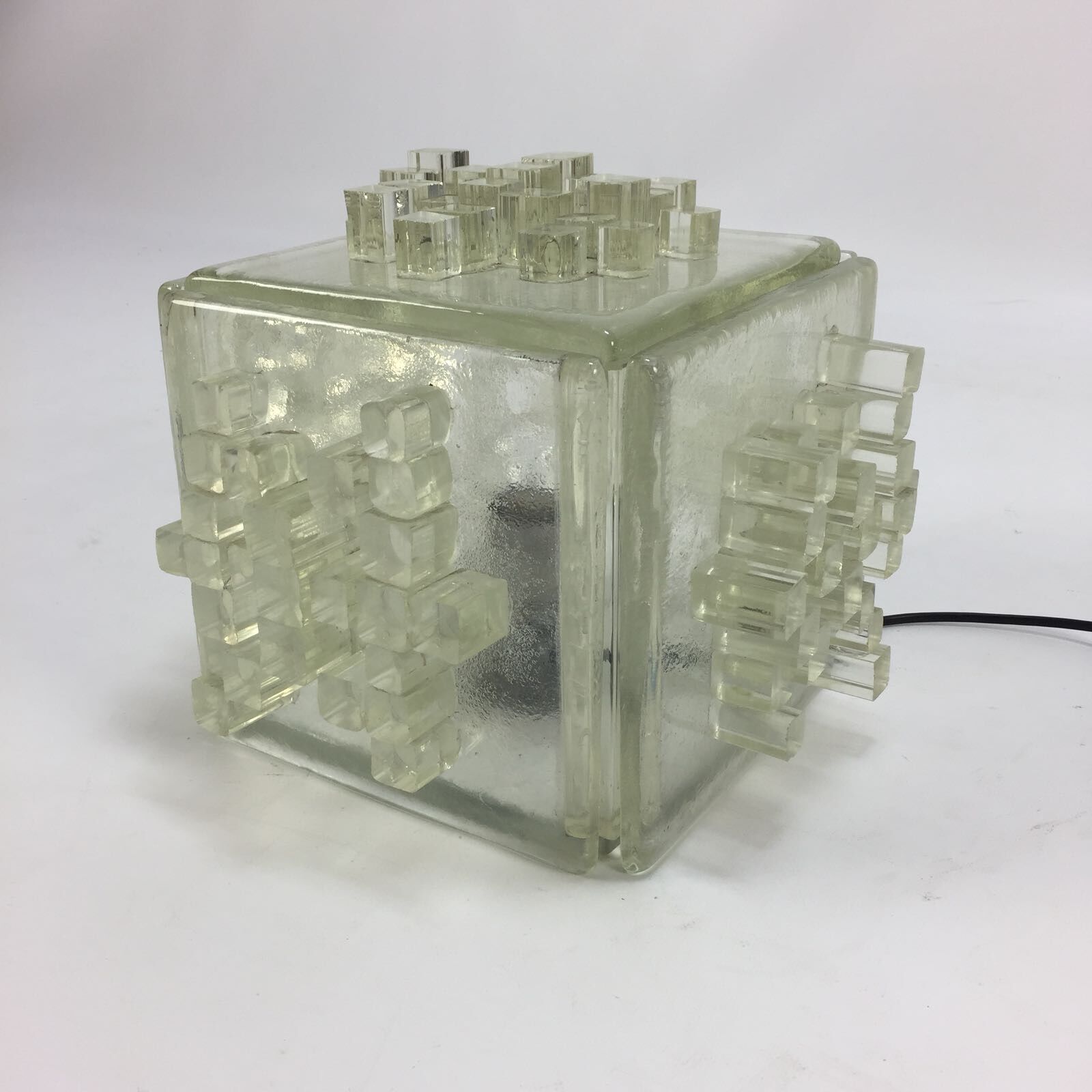 Italian Crystal "Apis" Table Lamp from Poliarte, 1960s