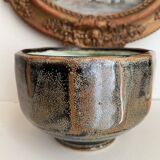 Glazed ceramic bowl signed