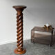 Large twisted solid oak column, early 20th century