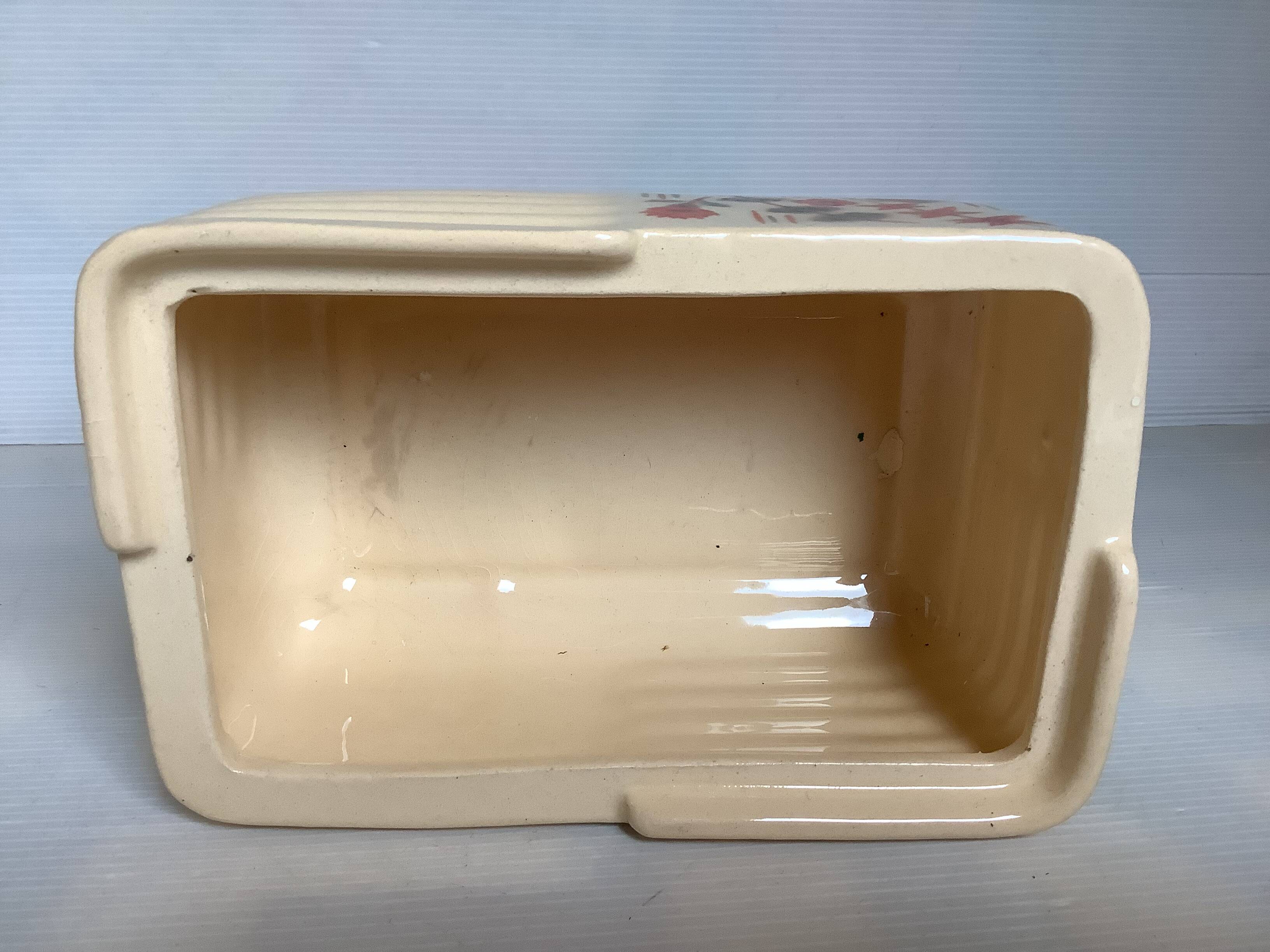 Art Deco planter with stencilled flower motif