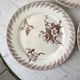 Trio of dessert plates Terre de Fer, faience digoin Sarreguemines, Buffon model