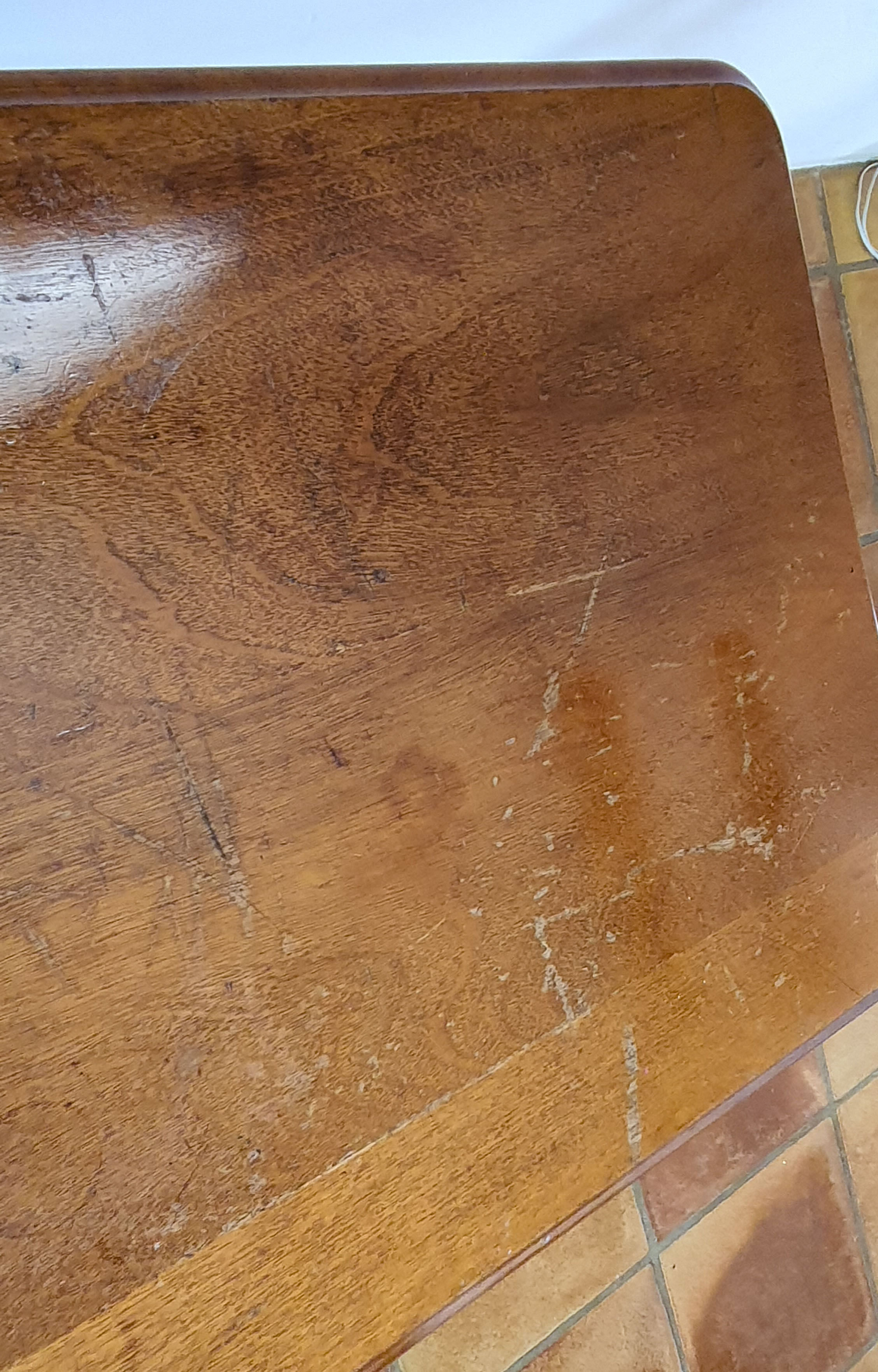 Bistro dining table - wood and wrought iron