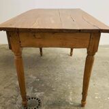 Old walnut farm table with pulls