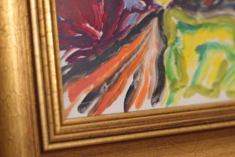 Swedish Oil on Panel “Abstract Landscape” by Bror Hvistendahl Vintage