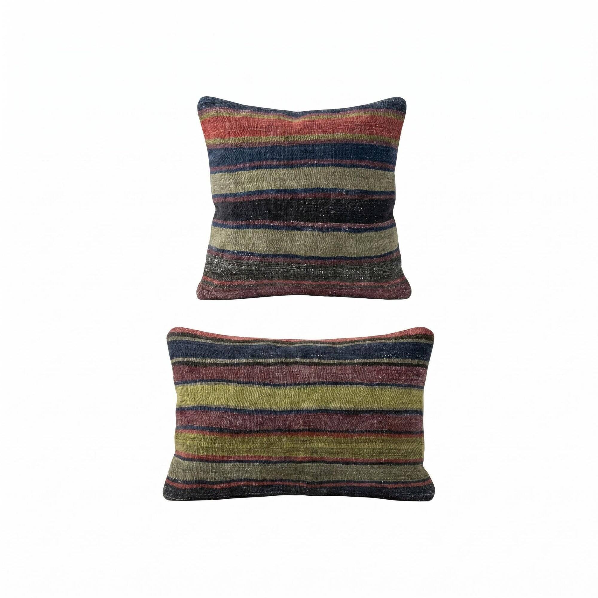 Set of 2 vintage kilim cushion covers 41x51 cm