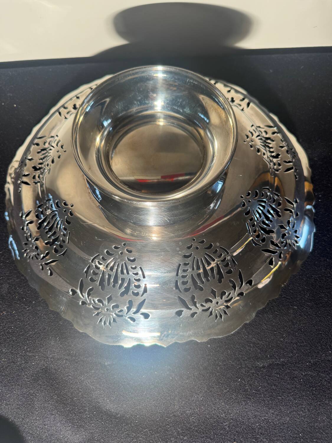 Openwork basket circa 1970 stamped