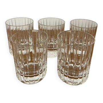 Set of 5 Harmonie goblets signed by Baccarat