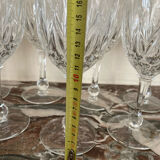 8 cut glass goblets