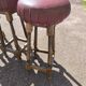 Lot de 4 tabourets de bar cuir et bois