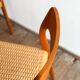 Set of 6 #71 teak chairs by Niels O. Møller, JL. Moller Mid Century