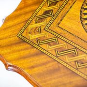 Table de couture antique Louis Philippe avec plateau marqueté, 1860