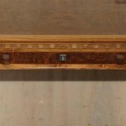 David Linley Burr walnut chest of drawers for light restoration.