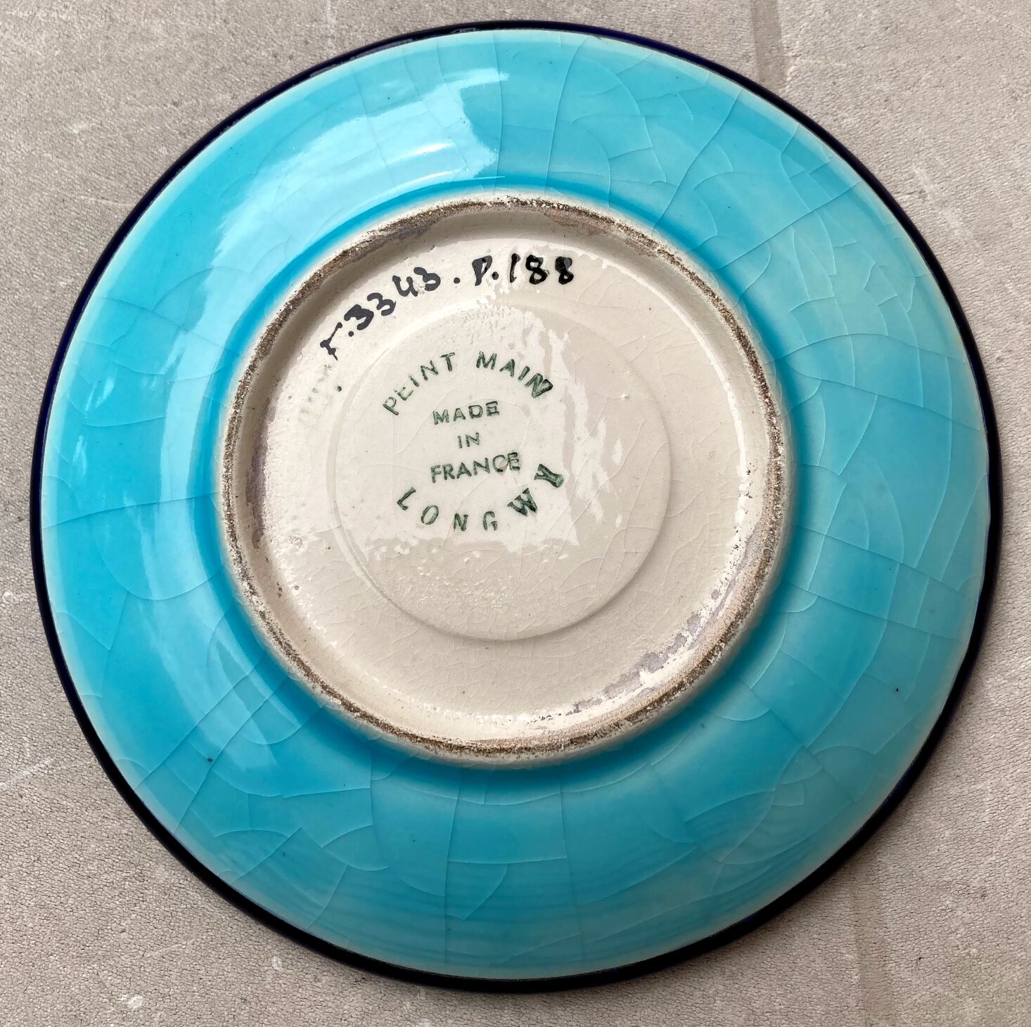 Longwy enamel saucer