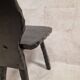 Black wooden brutalist chair
