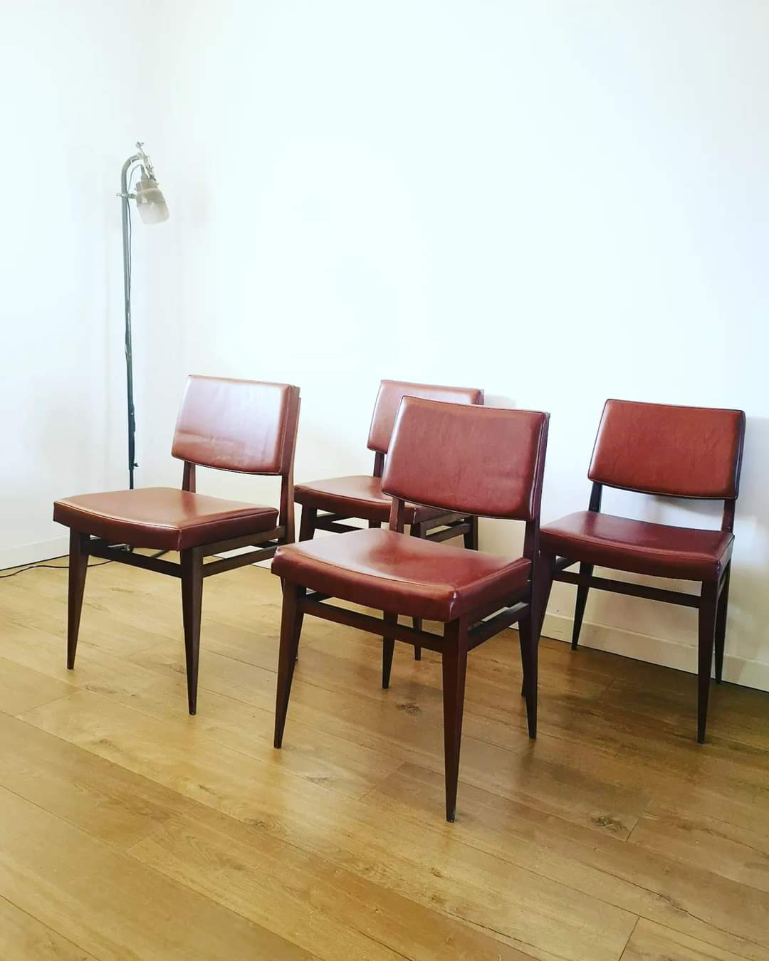 Set of 4 vintage skai chairs