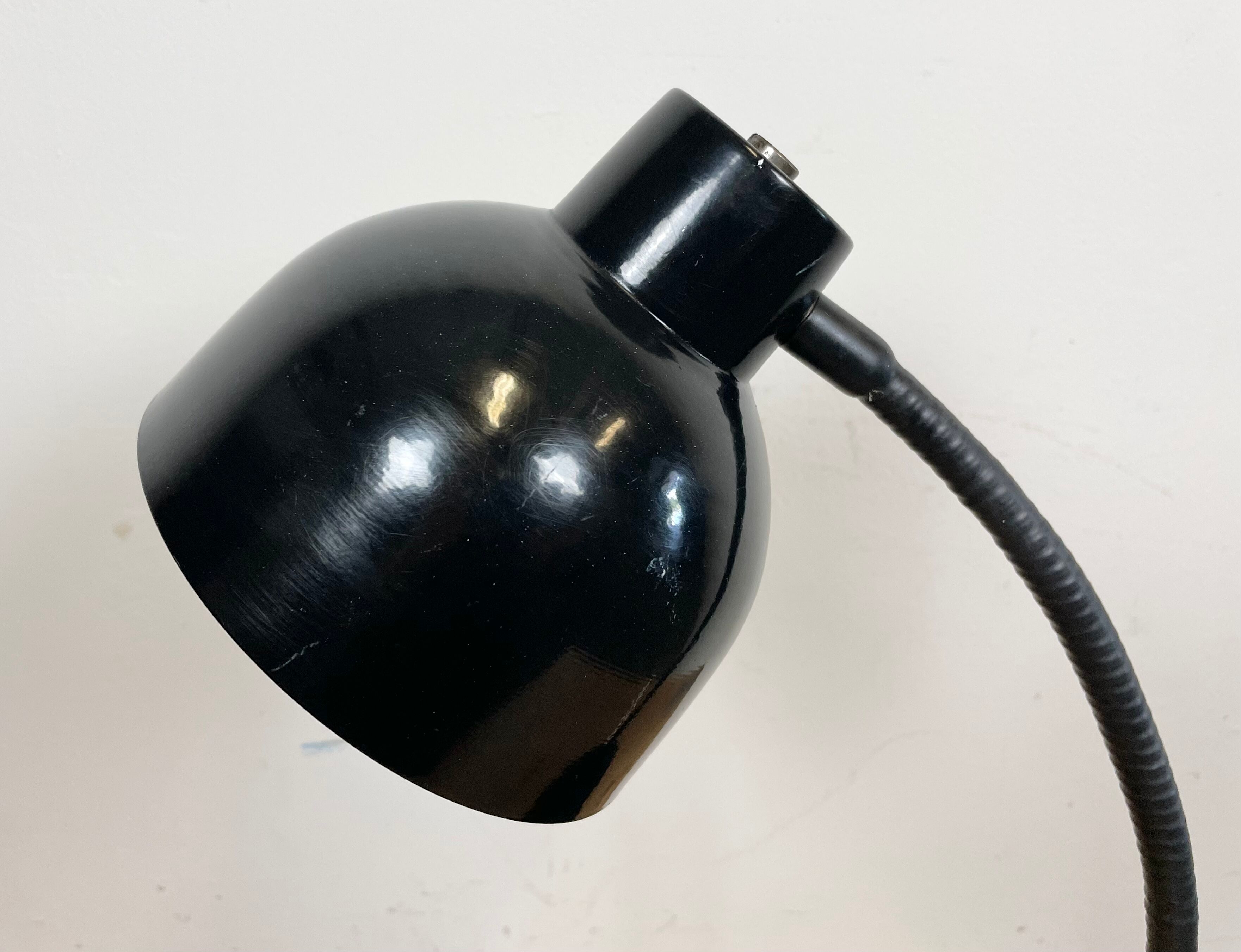Black Industrial Gooseneck Table Lamp, 1960s