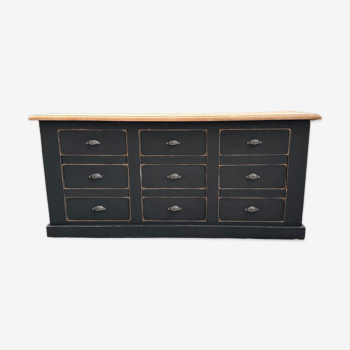 Trade cabinet 9 drawers in solid oak