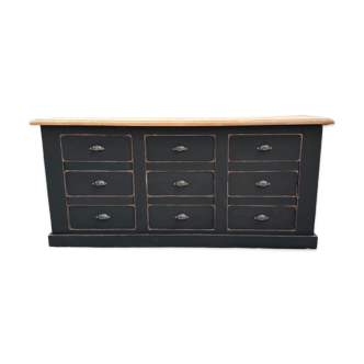 Trade cabinet 9 drawers in solid oak