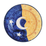 Decorative plate ceramic moon