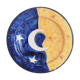 Decorative plate ceramic moon