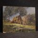 20th century Italian artwork, a countryside view with figures