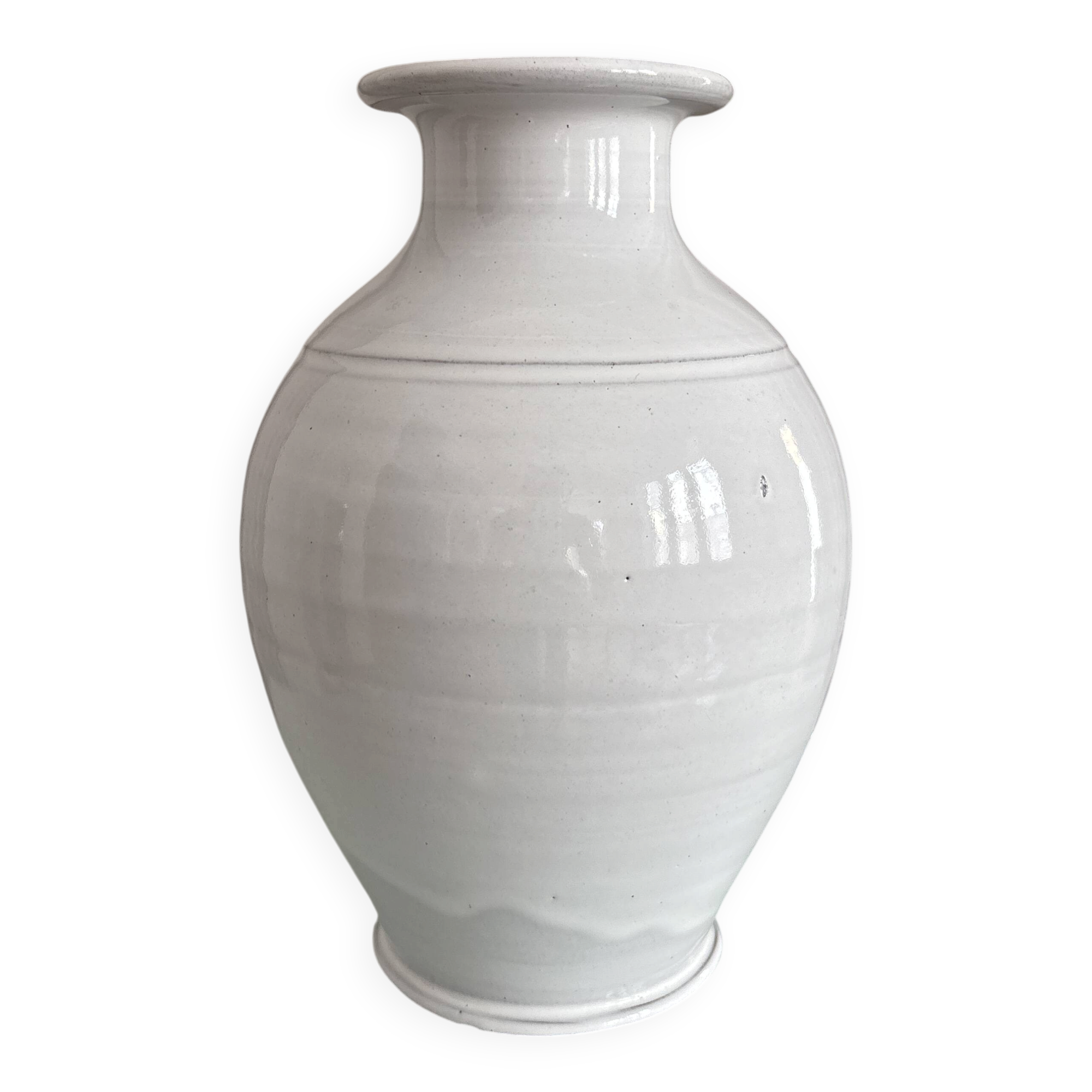 vintage vase made of hand-turned ceramic
