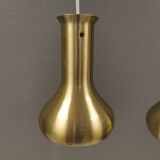 Un ensemble de lampes suspendues Junge des années 1980, en laque couleur or