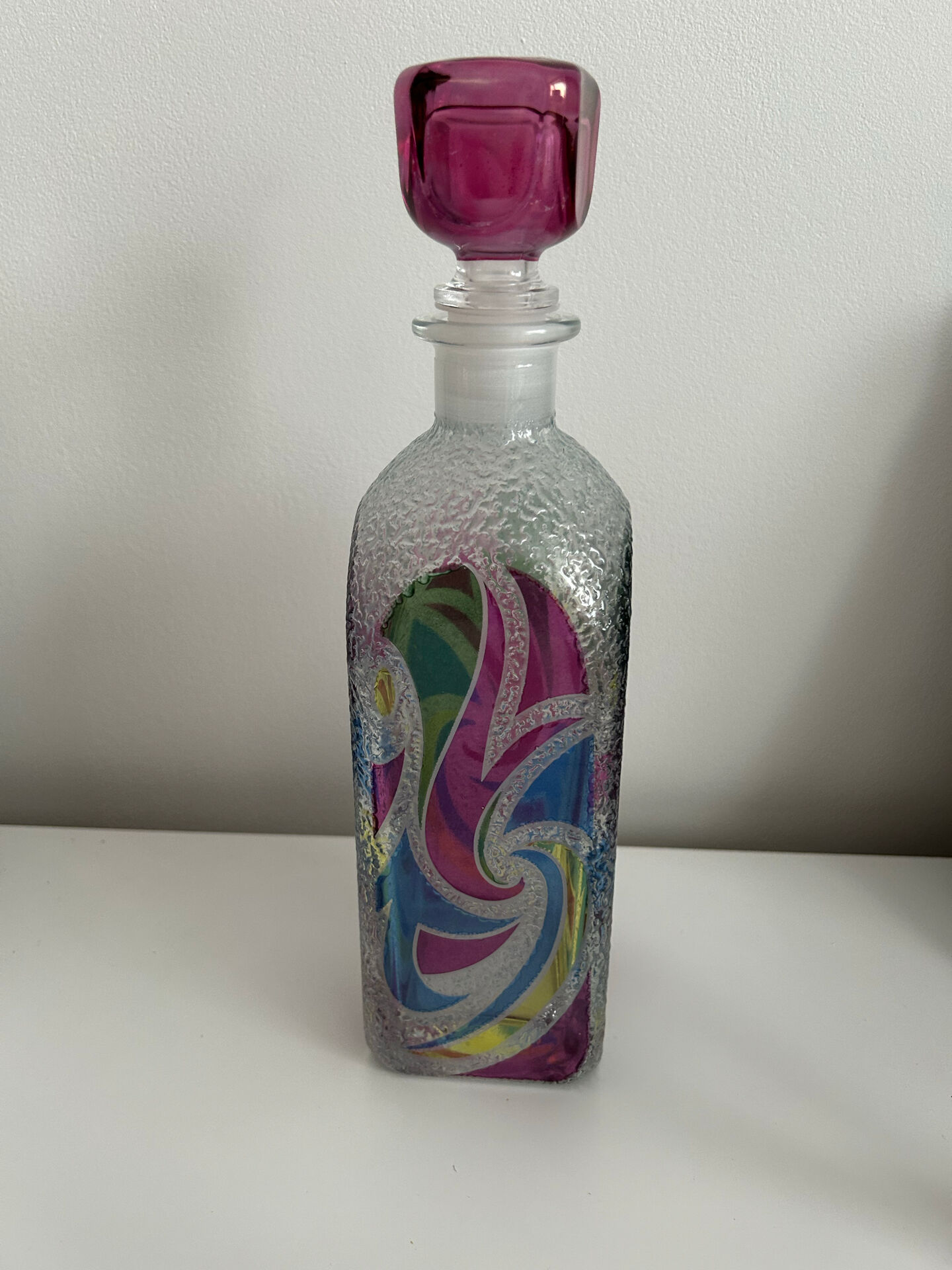 Rare high vintage carafe Luigi Bormioli Italy - Model "Spirale Psyc"