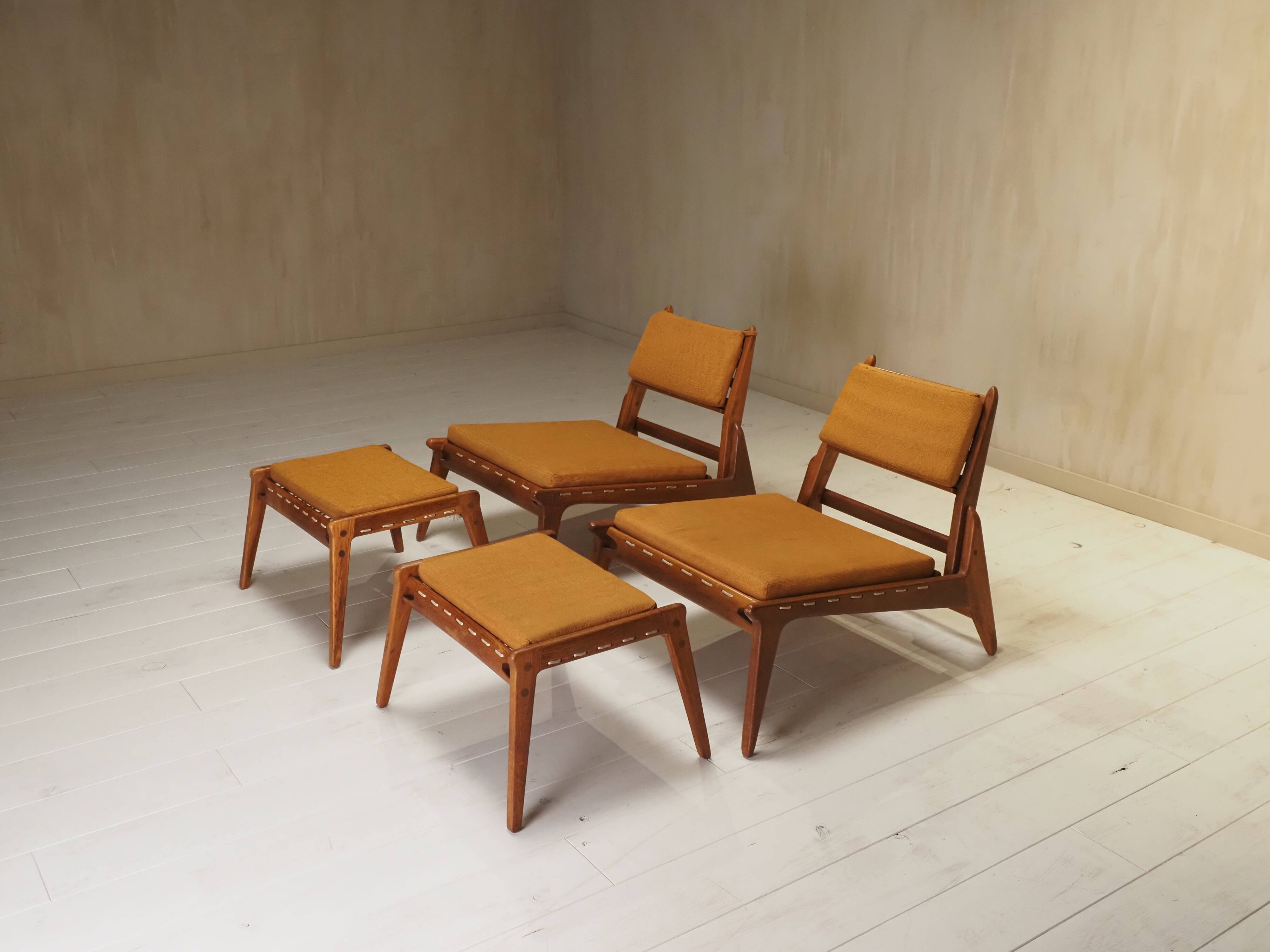Set of hunting chairs designed by Heinz Heger for PGH 1960.