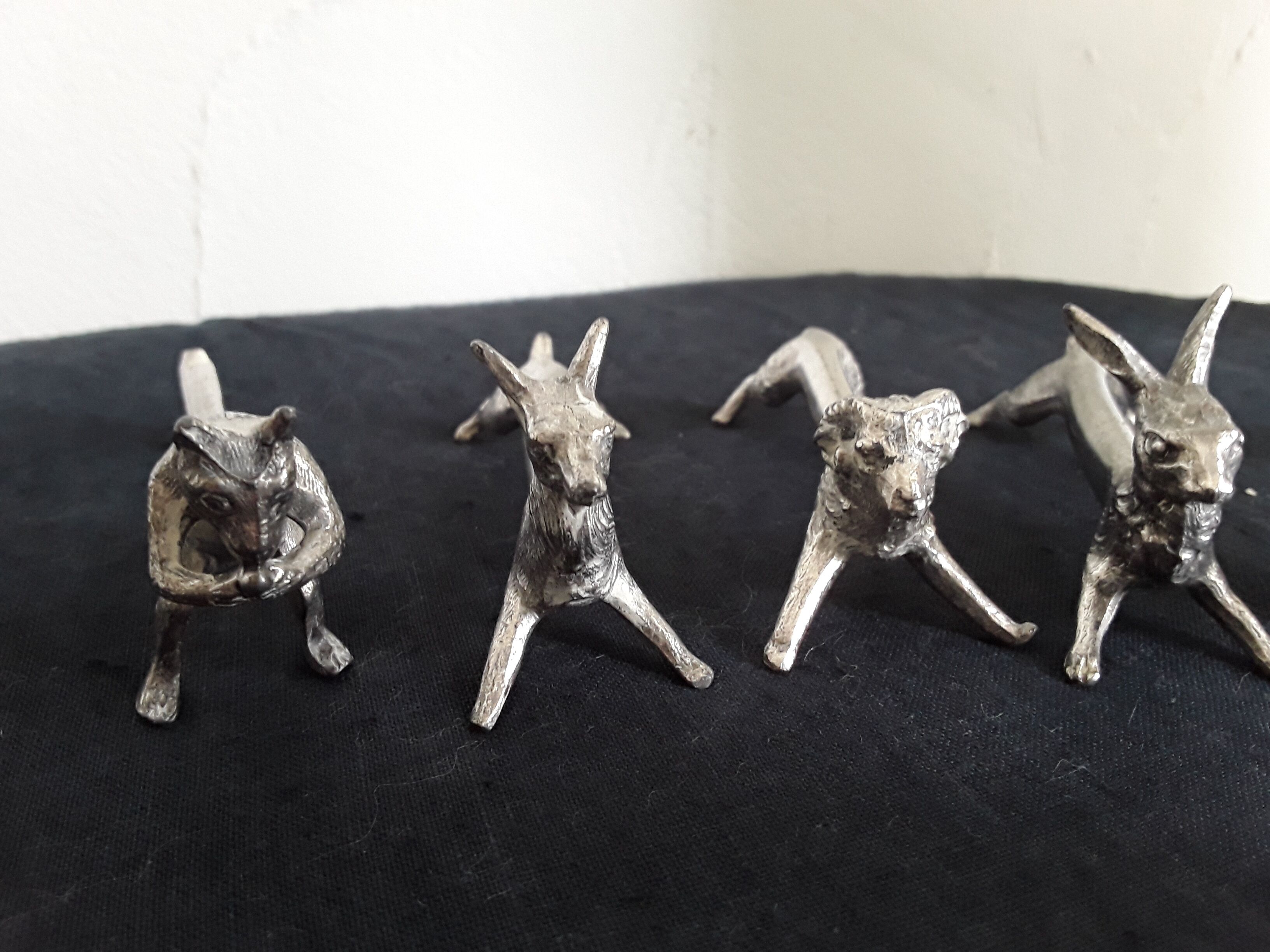 Vintage animal knife holders