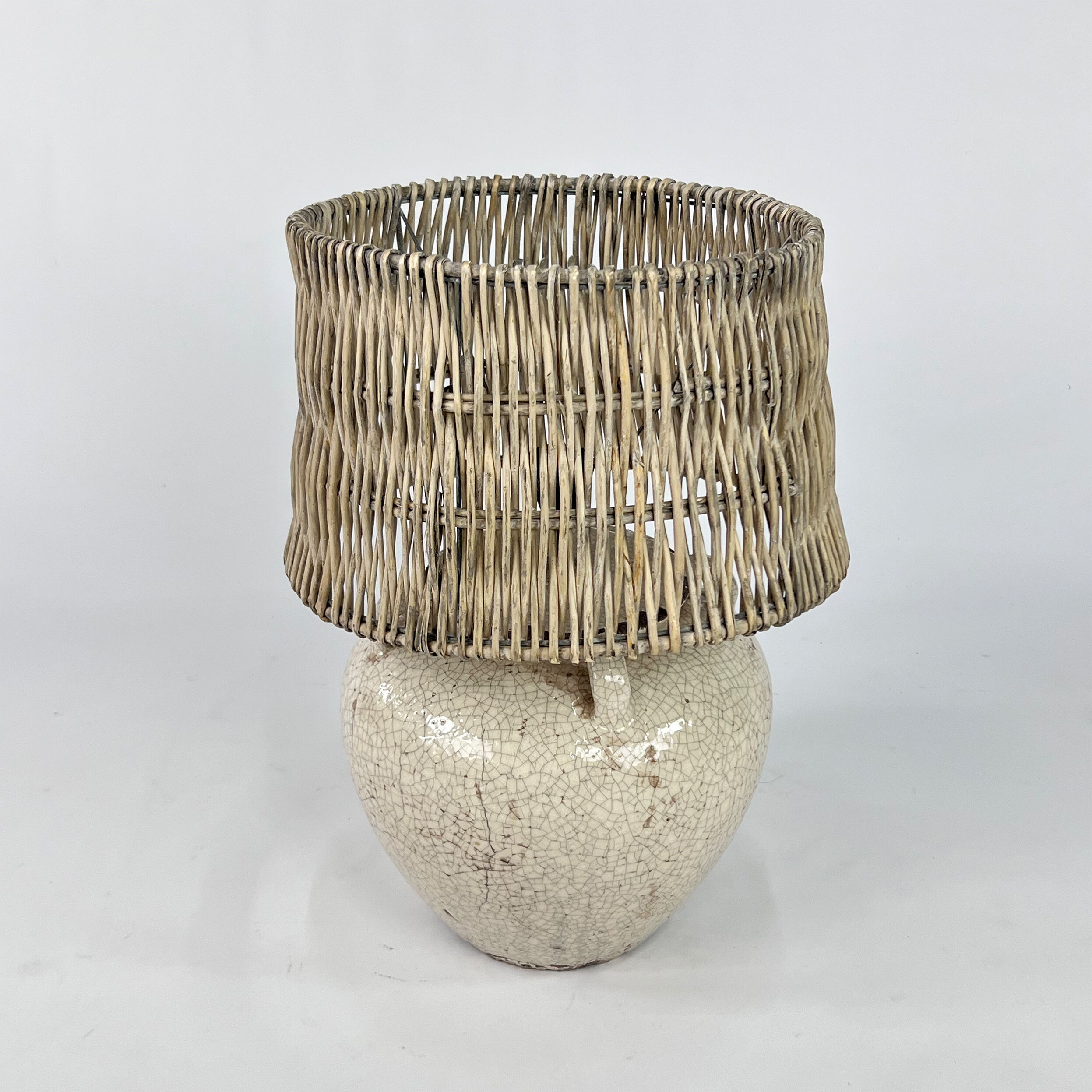 XXL Ceramic Vase Lamp, 1970s