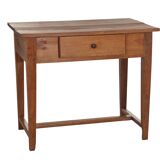 Table rustique en merisier avec tiroir du 19eme
