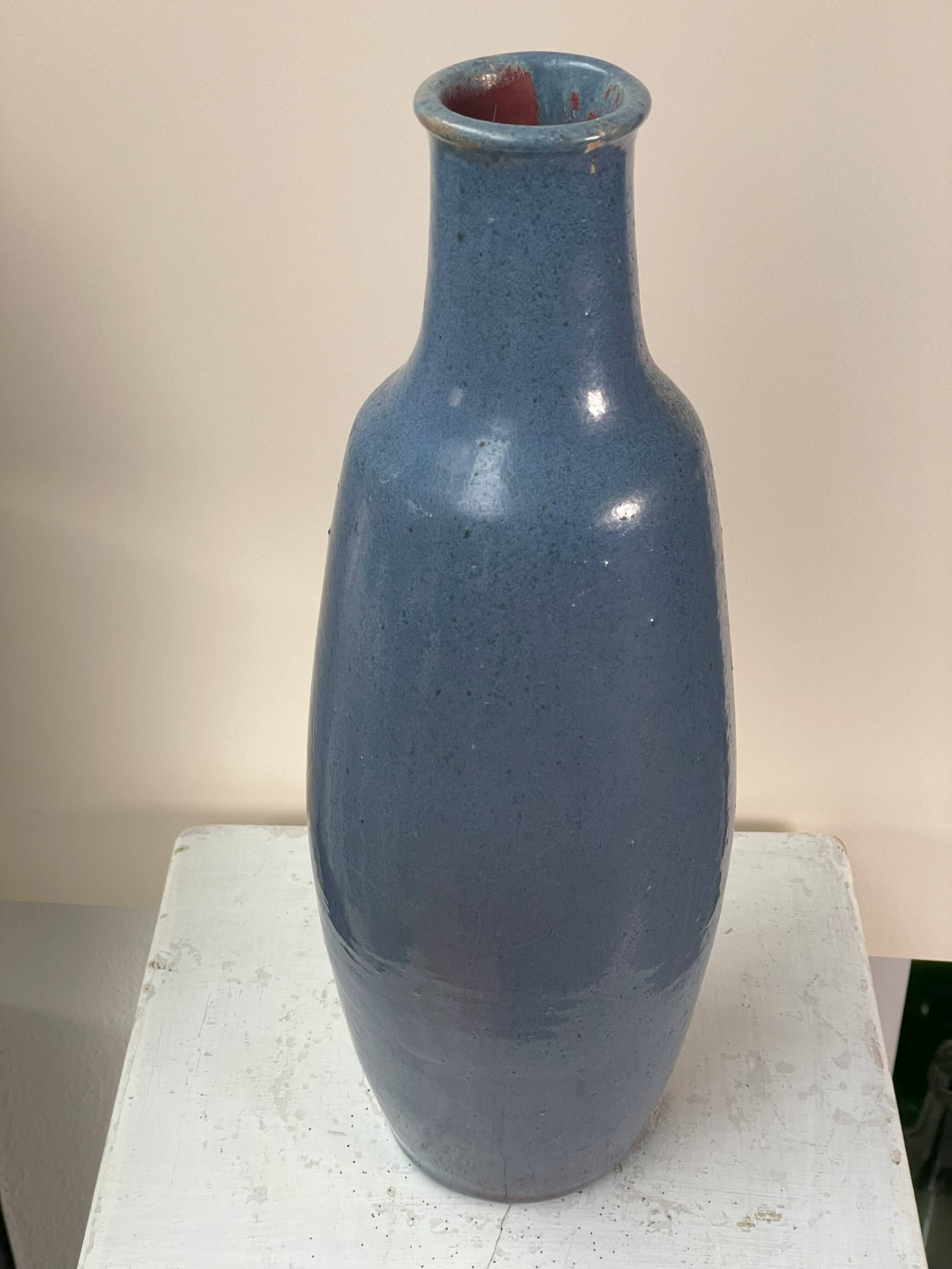 Tall Blue Vase