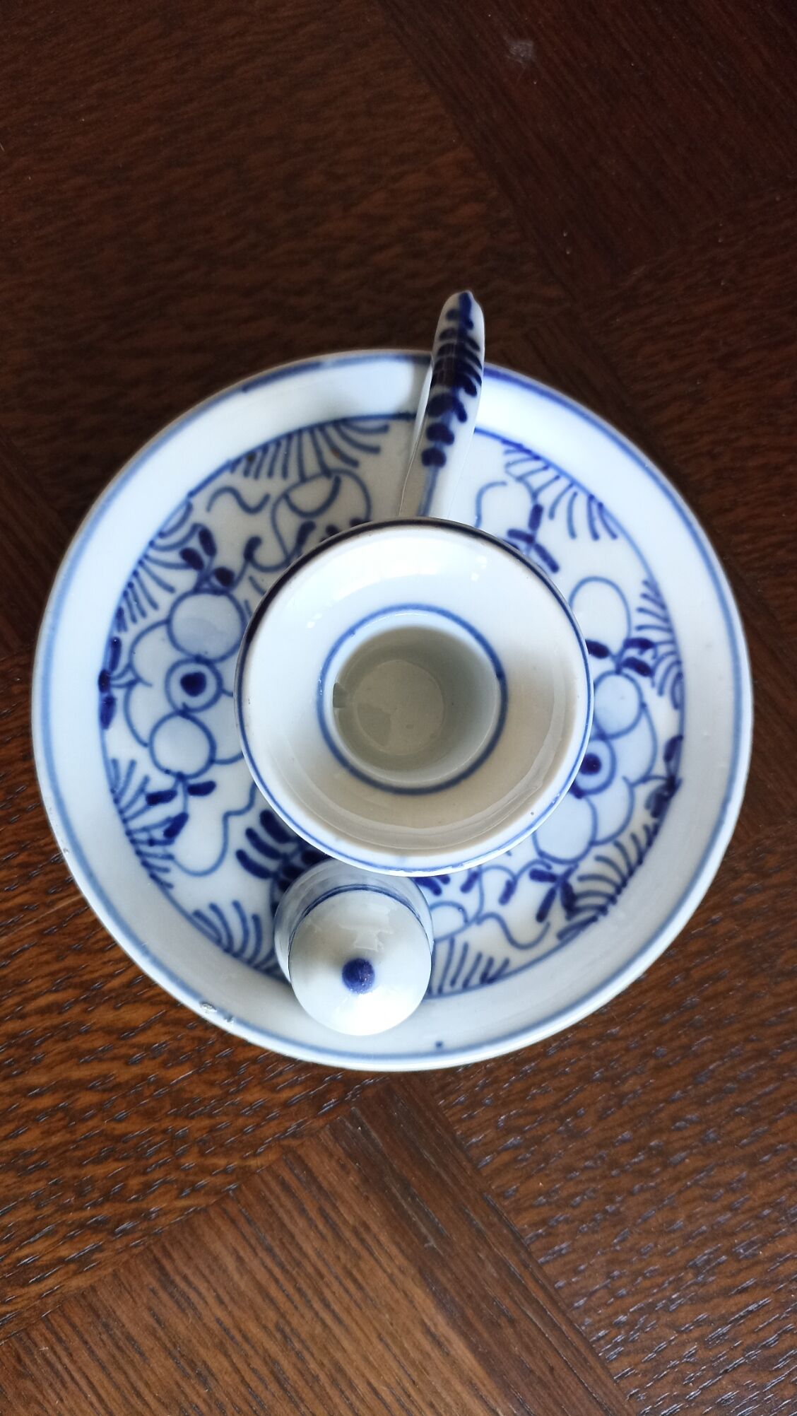Bougeoir en porcelaine du 19ème
