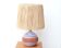 Ceramic lamp by Christian Muratore, raffia shade