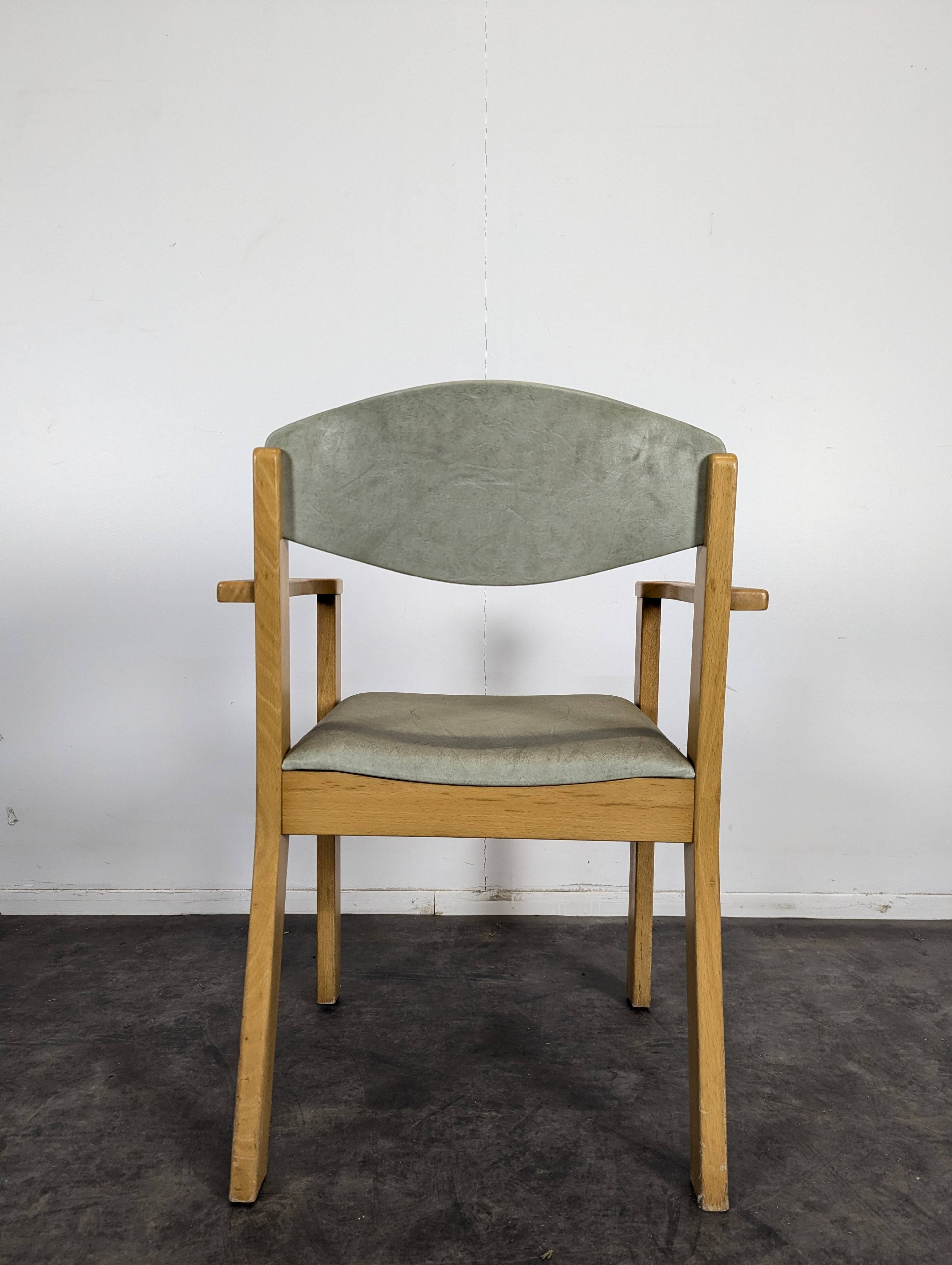Vintage beech armchair