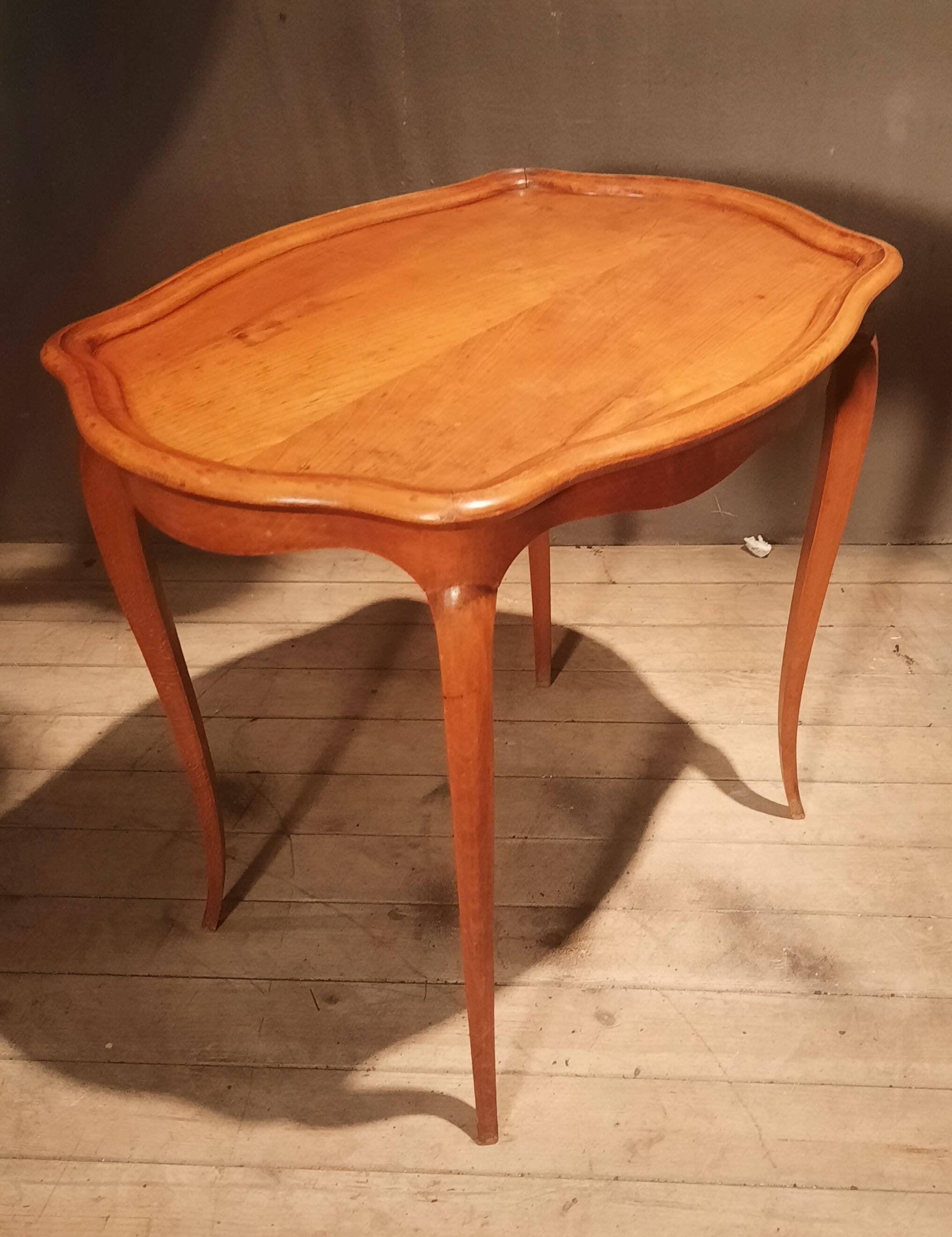 Side table in cherry wood, Louis XV style.