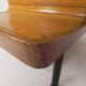 Banc de train en teck double face, années 1930
