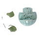 Desvres earthenware stoup, 1980