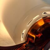 Pair of vintage space age smoked plexiglass wall lights nightlights