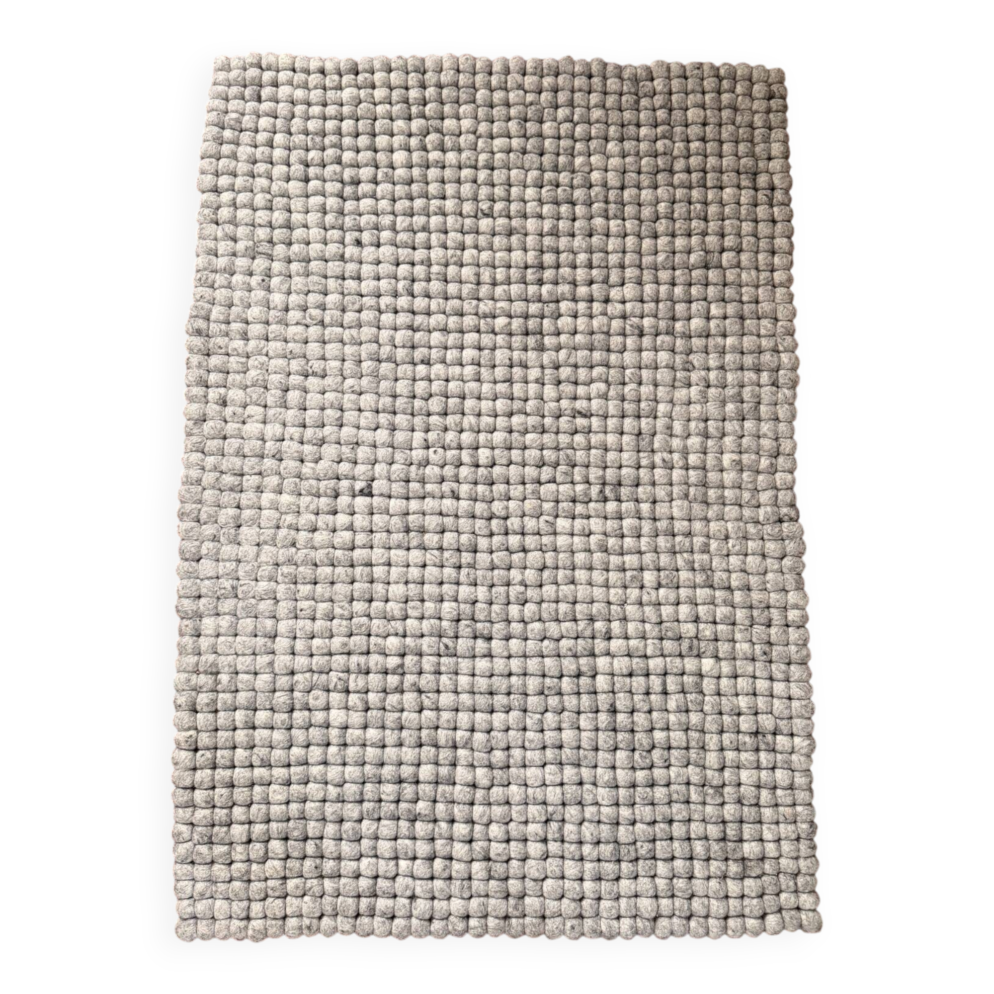 Myfelt rug made of virgin wool felt balls.