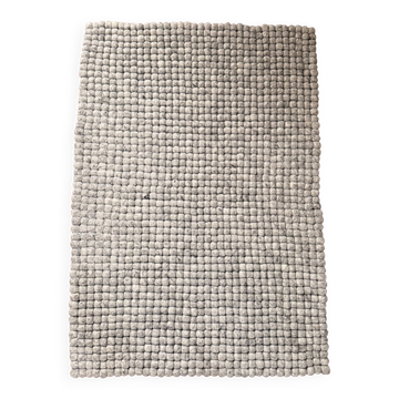 Myfelt rug made of virgin wool felt balls.