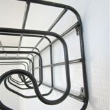 Coat rack metal black ikea design 80s