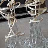 set of 2 items 2 feet Crystal lamps Brand crystal from France