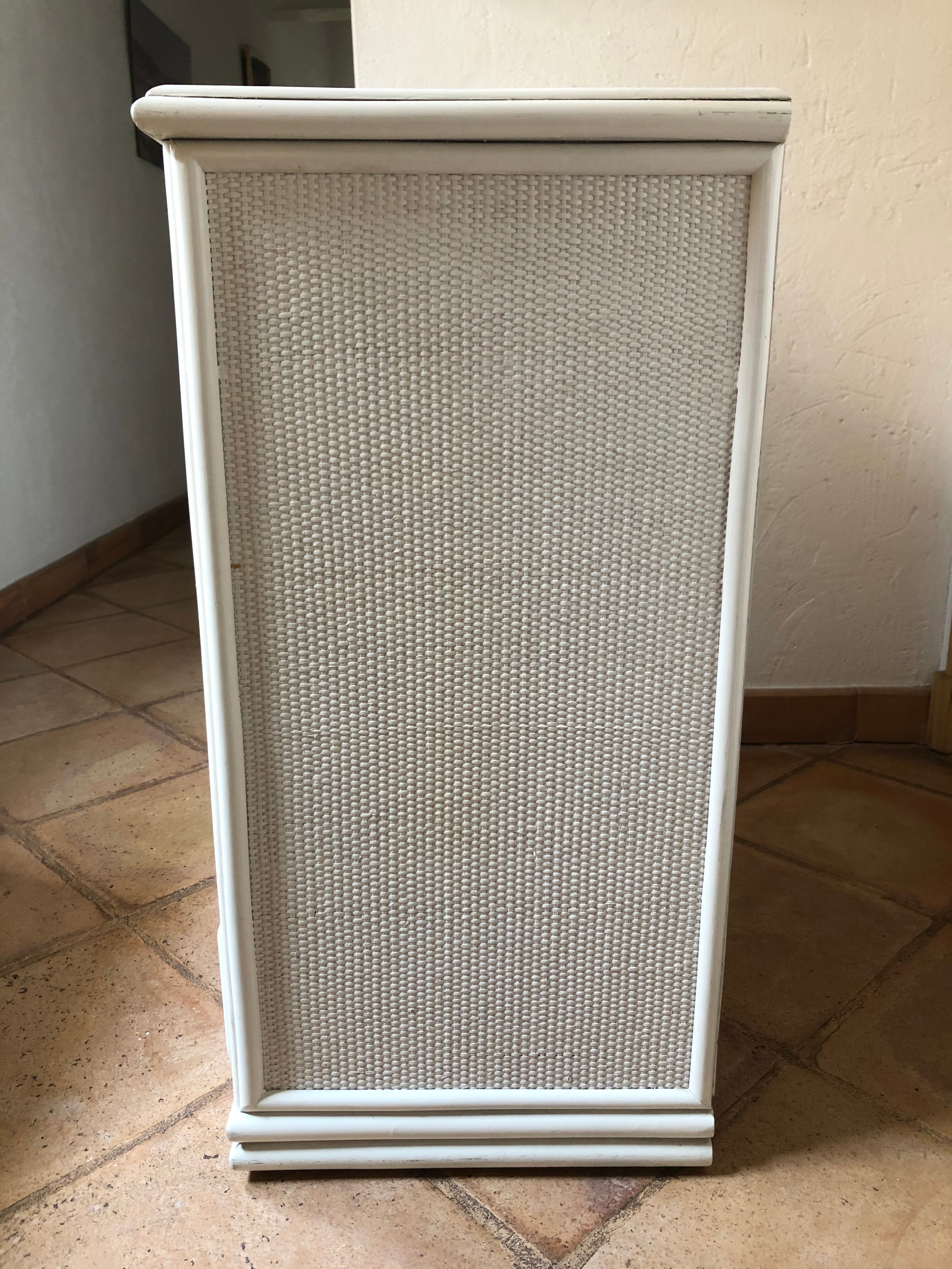 Vintage rattan dresser