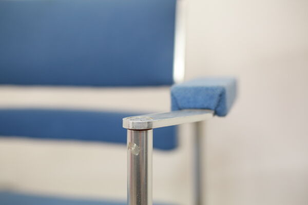 Fauteuils années 1970 aluminium